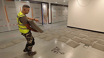 Interface commercial carpet tiles installation technique